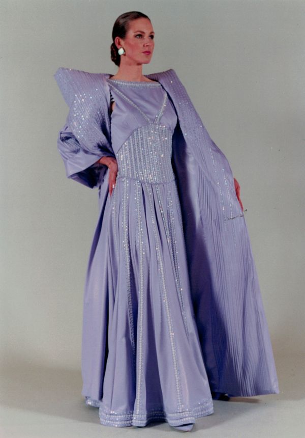 Neza Zivkovic wearing Andromeda  with matching coat, 2nd place for the Australian Gown Of The Year.