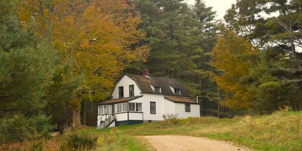 Preist-Blen house, farmhouse, historic Swan Island Richmond Maine, Kennebec River