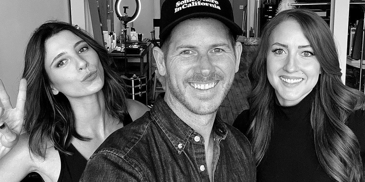 David Heisler with clients in studio, capturing energy and connection.