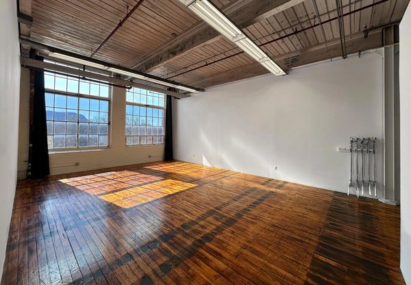 open studio floor natural light hardwood floors easthampton ma studio rental