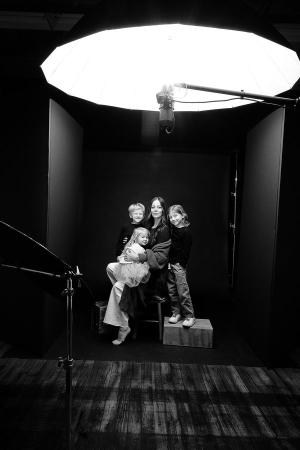 black backdrop studio family portrait photography easthampton ma