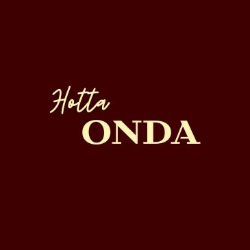 Text logo saying 'Hotta ONDA' on a dark red background.