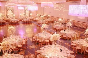 Amazing Pink & Yellow MIX uplighting +  Monogram Light Logo