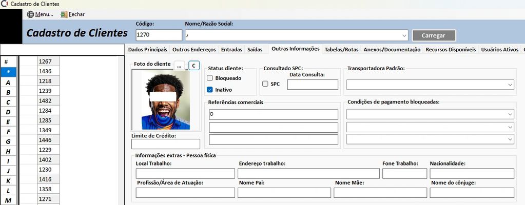 Cadastro de Clientes