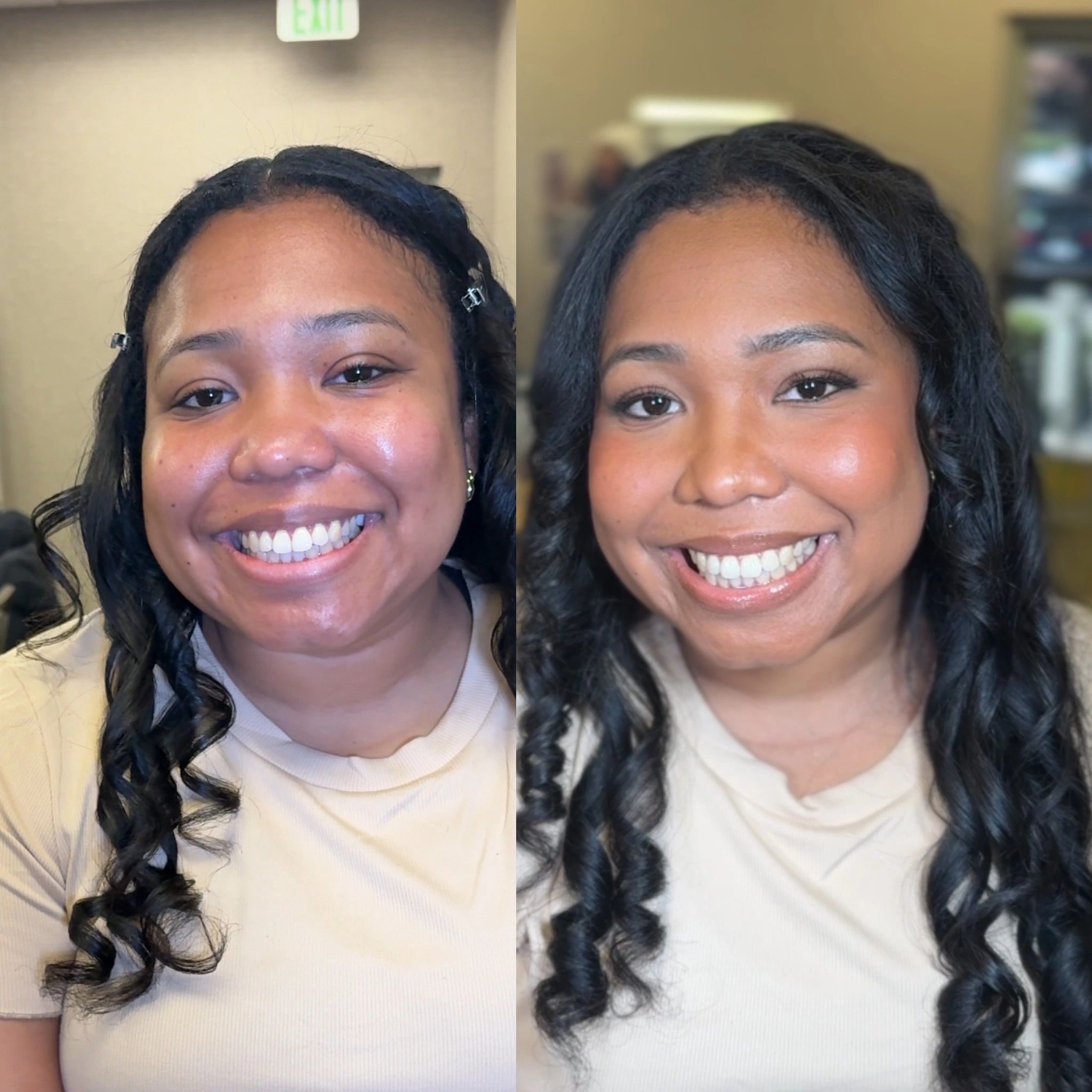 Bridesmaid glowy, natural makeup for a McCormick Ranch Wedding in Camarillo