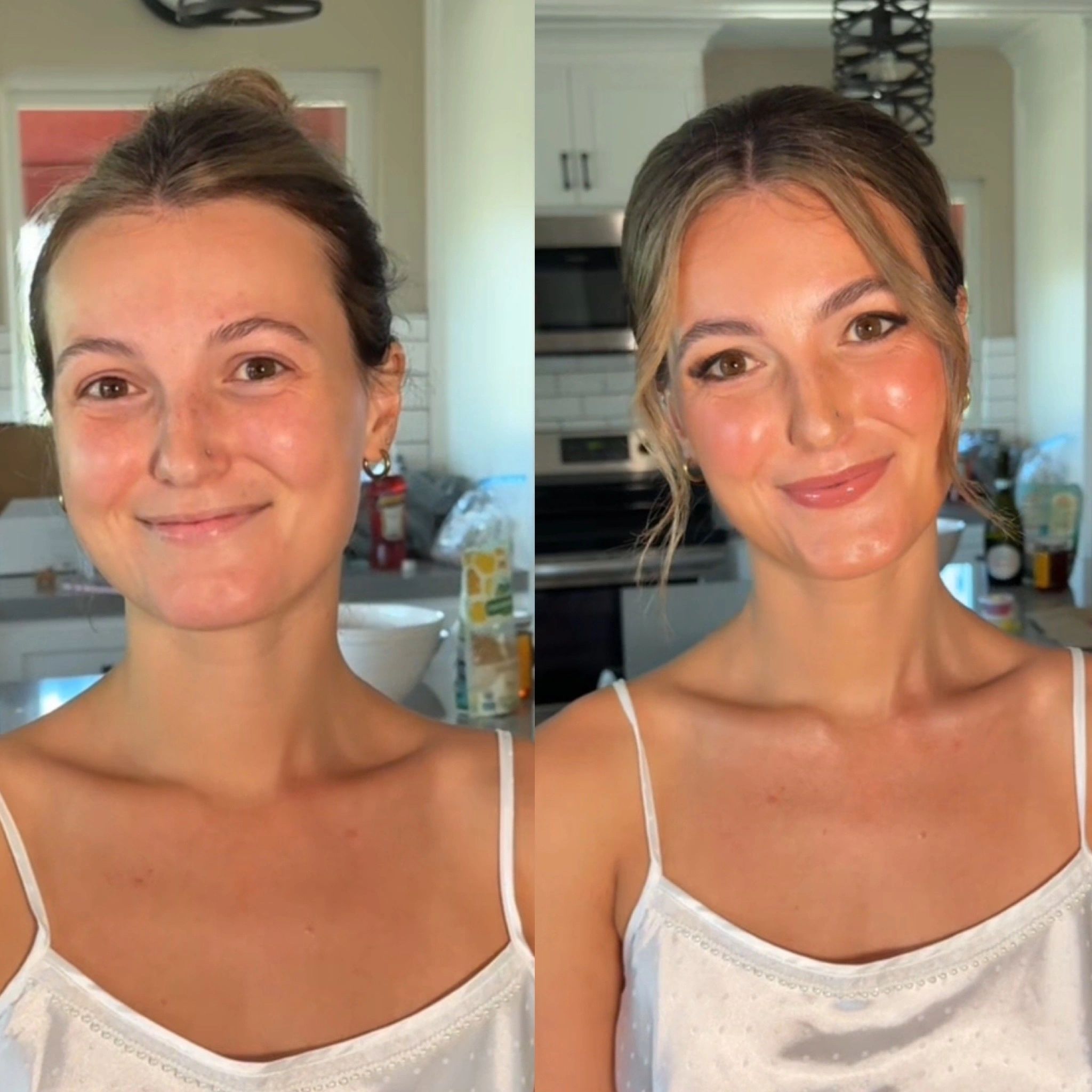 Glowy makeup for bride getting married at the  Moorpark Country Club