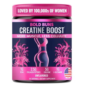 Bold Buns Creatine Boost dietary supplement for women.