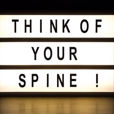 think of your spine sign light up sign