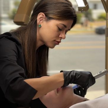 Facial treatment using microneedling technique for anti-aging and rejuvenation