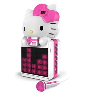HELLO KITTY CD+G KARAOKE SYSTEM WITH LED LIGHT SHOW AND P3,MP4+G