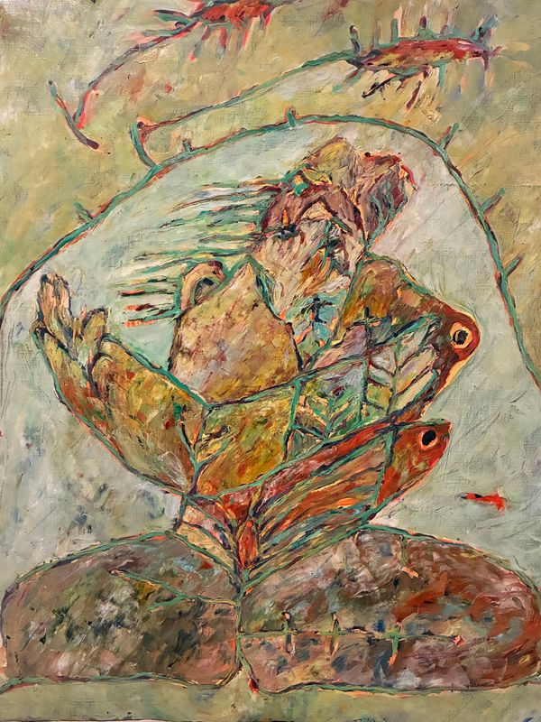 Ancient human cave art of animals

