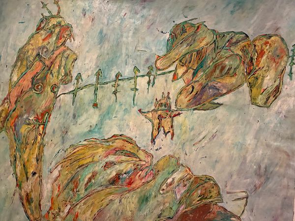 Prehistoric hand stencils on rock walls

