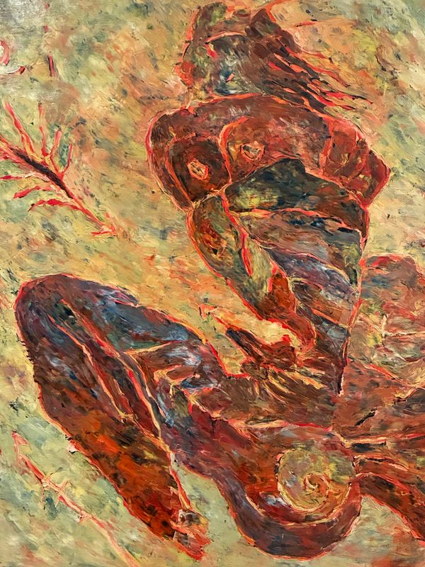 Ochre and charcoal pigments in cave painting

