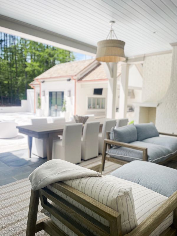 covered patio at custom build in Weddington/waxhaw