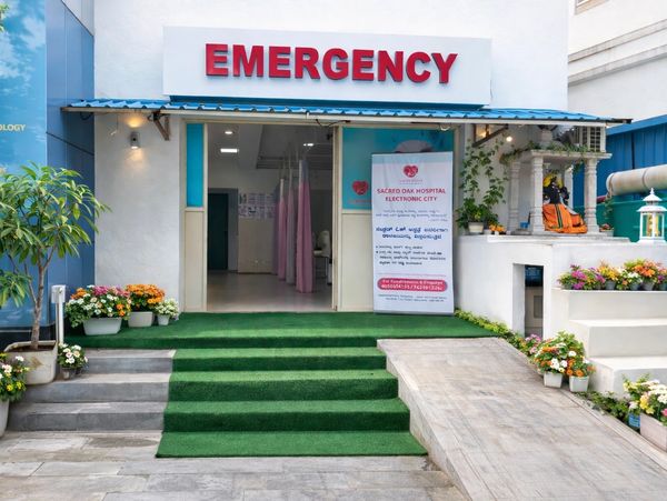 sacred oak hospital electronic city emergency 24/7