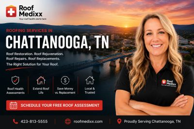 Roof Medixx offers expert roofing services in Chattanooga, TN with free roof assessments.