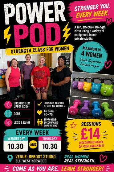 Power pod strength class for women, £14 per session.