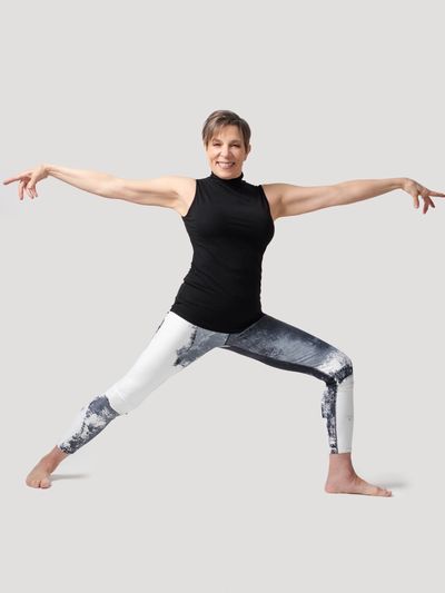 A girl doing yoga