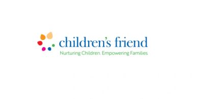 Children's Friend logo with tagline about nurturing and empowering families.
