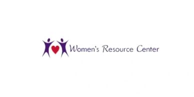 Logo for Women's Resource Center with two figures and a heart.