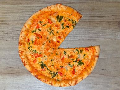 lobster pizza less one slice