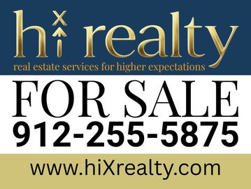 Advertisement for hi realty offering real estate services with contact info.