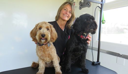 Teri with her two dogs