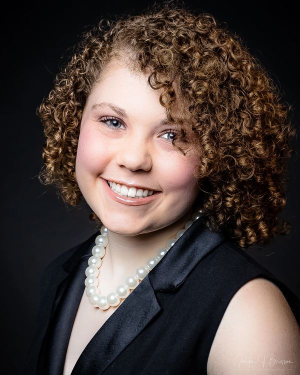 Fine Art Senior Portraits w/Editorial Flair Charleston SC  classic black on black white pearls