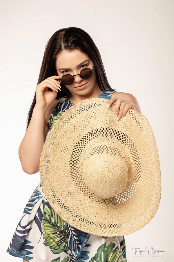Fine Art Senior Portraits w/Editorial Flair Charleston SC Fashionista with hat and sunnies