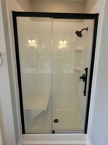 Jacuzzi Bath Remodel walk-in shower featuring subway tile walls