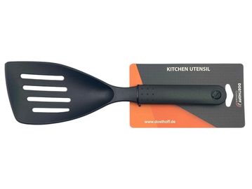 Black slotted kitchen spatula.