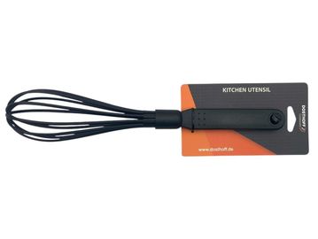 Black kitchen whisk on a tag.