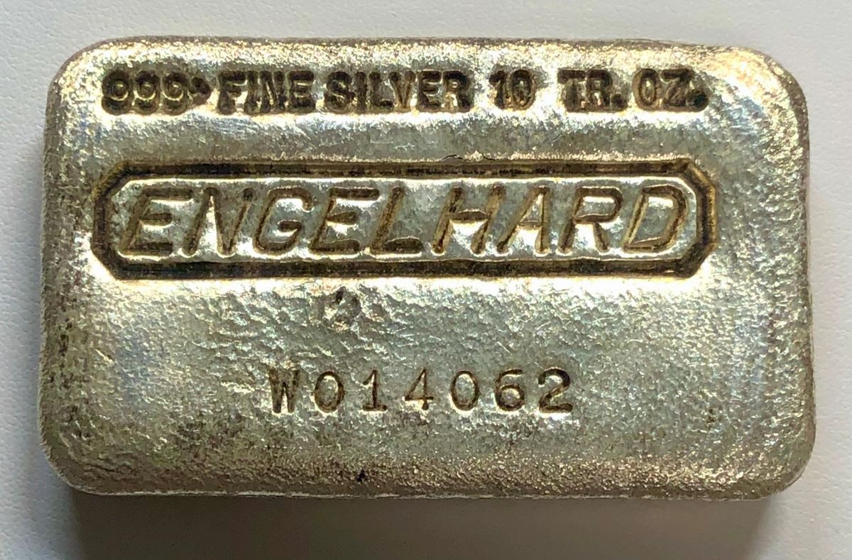 Engelhard 10 Troy Oz 999 Silver Collectible Ingot Ag Bar 9th