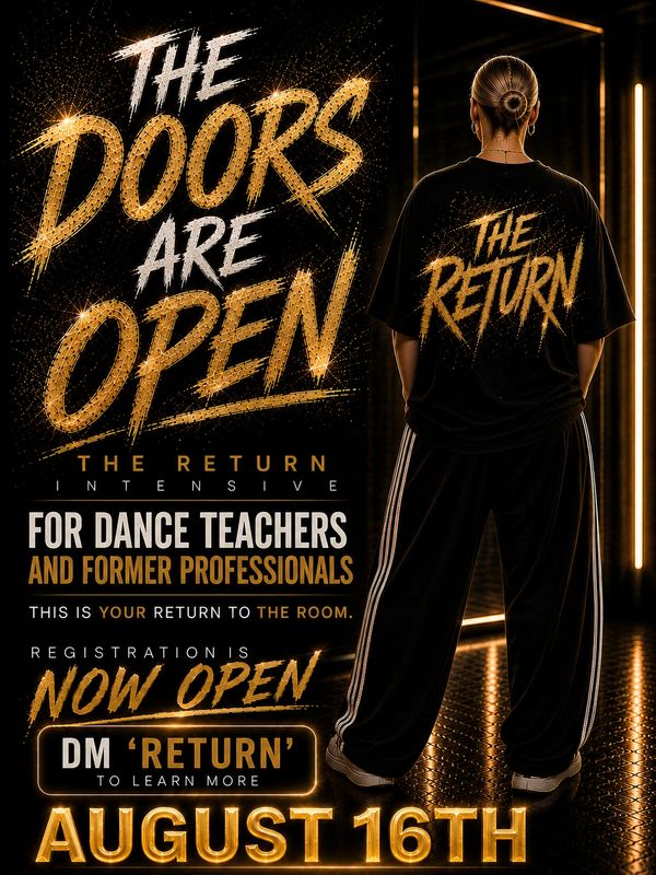 Dance event poster announces open registration starting August 16th.