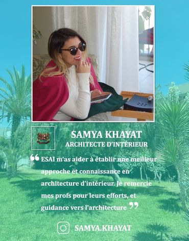 Samya Khayat est l'une de nos lauréats et elle nous explique comment était son expérience à l'ESAI. 