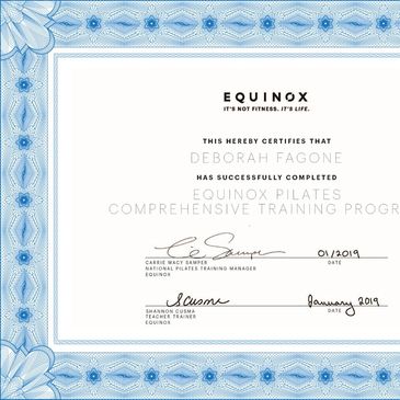 Pilates instructor certification