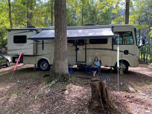 Boondocking at a winery in Jasper, Georgia.  We found this on Harvest Host