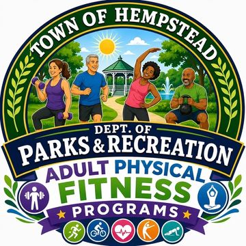 Logo for Town of Hempstead Parks &amp; Recreation Adult Physical Fitness Programs.