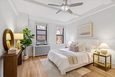 Photo of staged luxury NYC bedroom by HomeWear Designs.