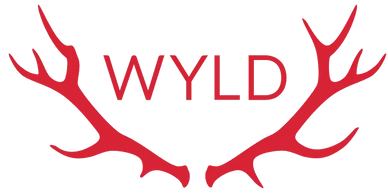 Red antlers framing the word 'WYLD' in bold red letters.
