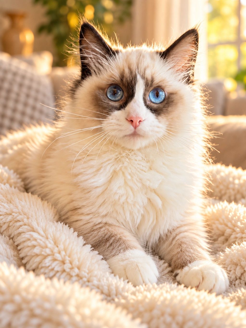 Cary Grant male Seal Bicolor Ragdoll cat