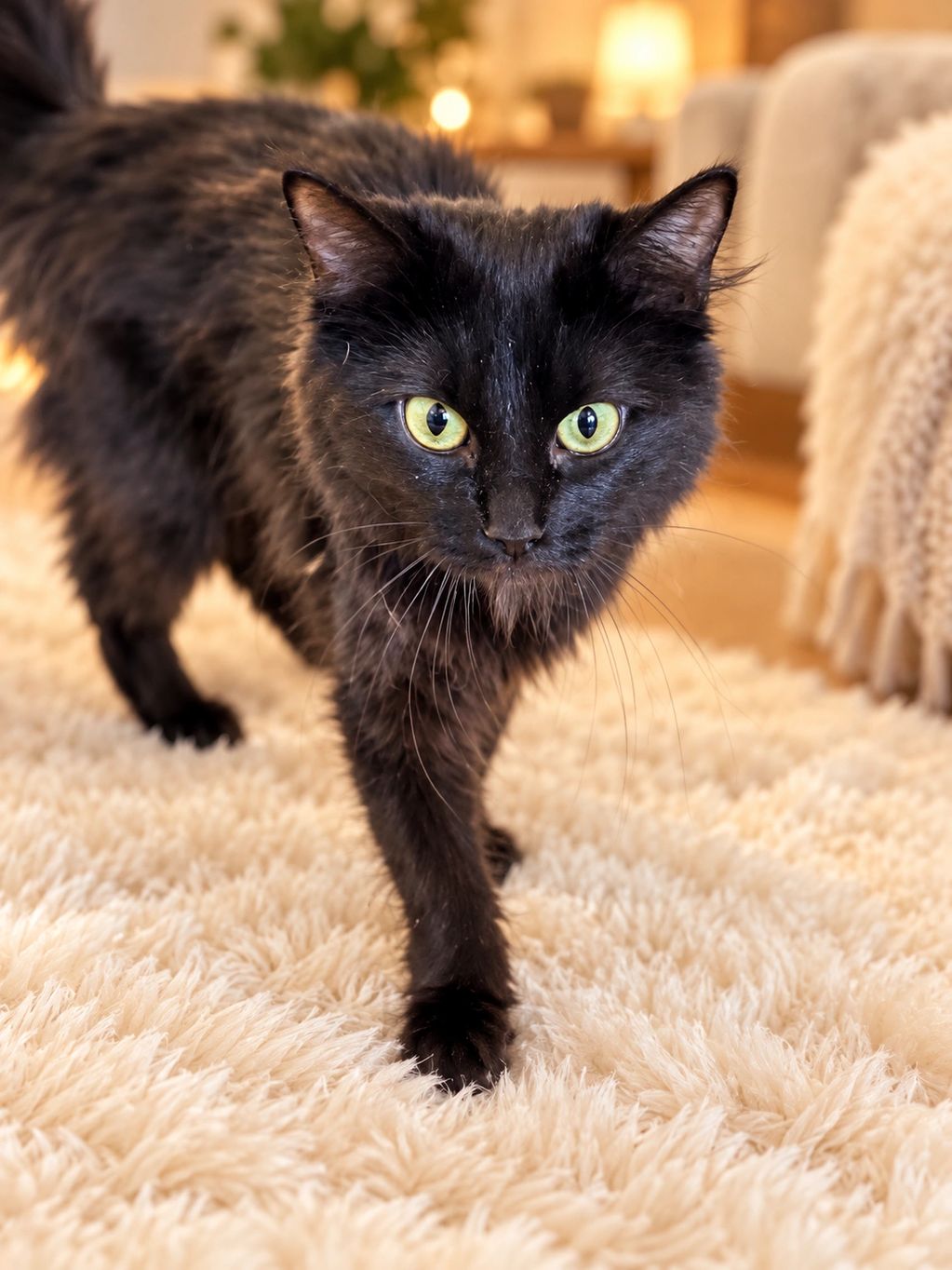 Retired Mama Melody a solid black Ragdoll cat