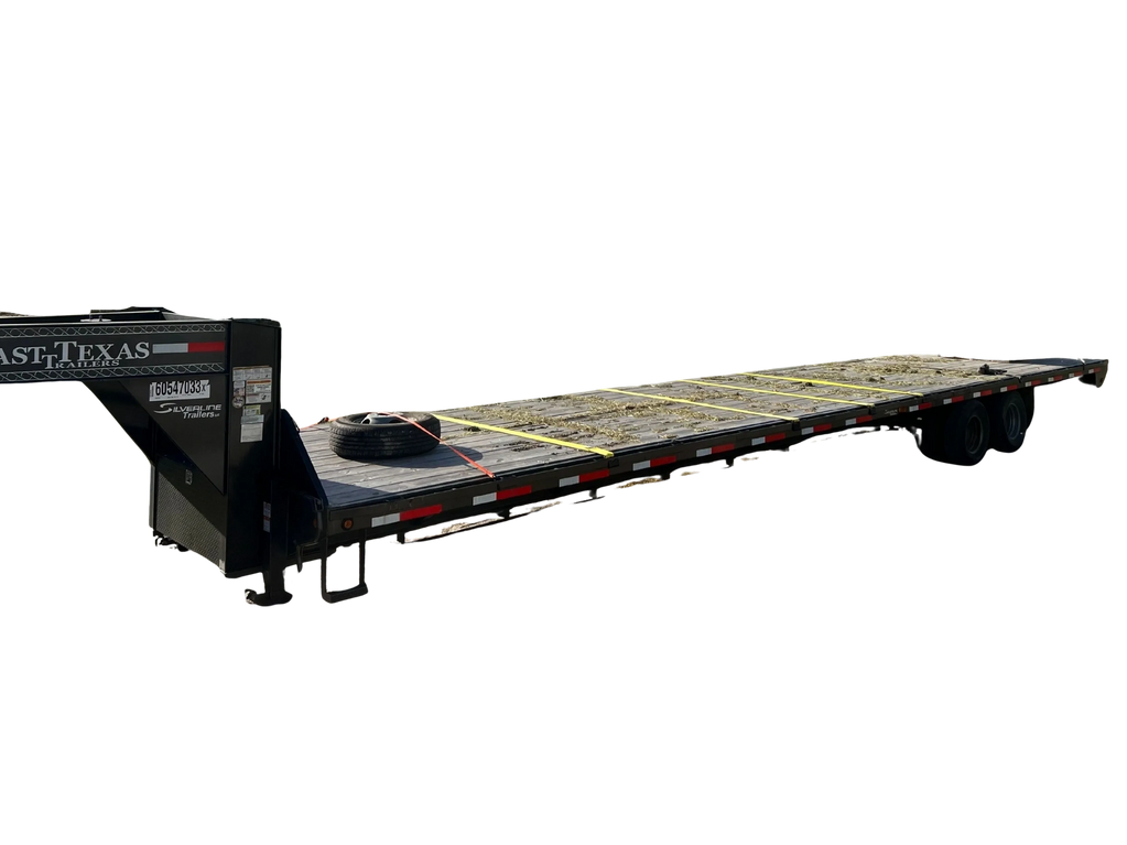 east texas gooseneck east texas trailers tandem 10k axles 14 ply tires 12,000 pound winch strap rail