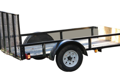 triple crown trailer with rear gate. single axle. 2 inch ball. lawn mower trailer. equipment trailer