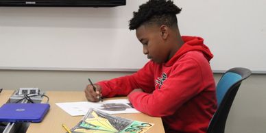 Teen coloring in Creative Expression