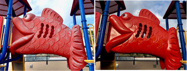 Faded Red Playground Fish Restored to like new