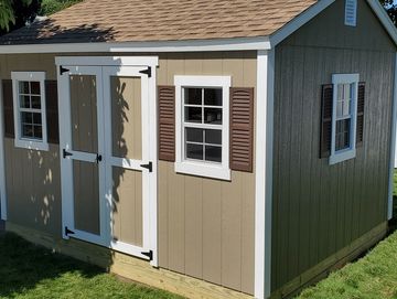 Shed window shutters