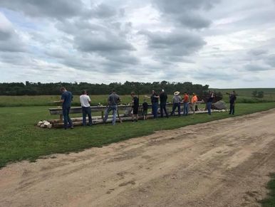 Shooting deck, shooting rail, clay pigeons, Annie Oakley, trap shooting, clay pigeon thrower