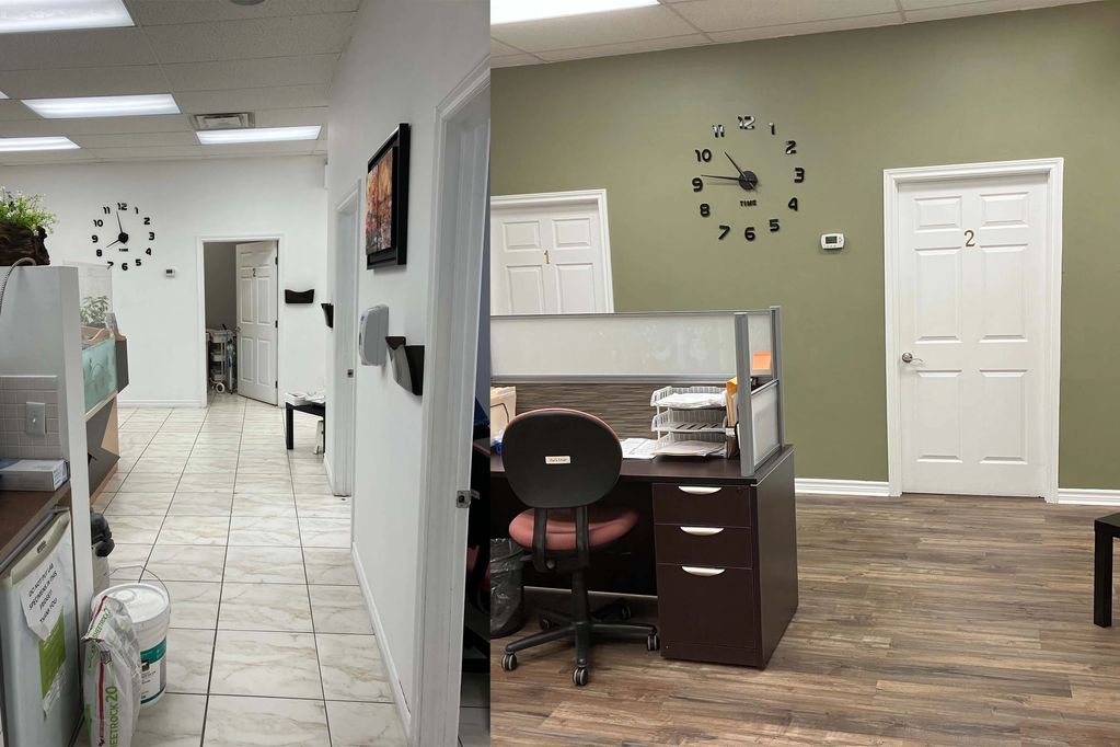Commercial painting. Medical and surgical clinic painting.