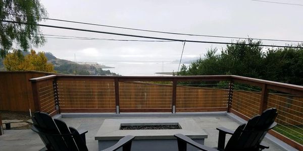 Bluestone Patio with custom built in fire place.